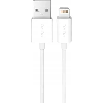 Datový kabel Kabel Puro USB - Apple Lightning 2 m bílý