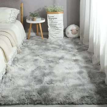 Koberec Hebký koberec k posteli 40x60 cm | koberec, dekorace - Světle šedá, přechodová , 40cmx60cm