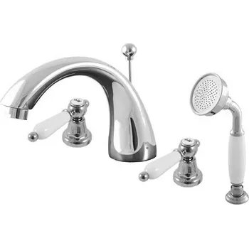 Vodovodní baterie MORAVA RETRO - Vanová baterie 4-otvorová, Chrom MK569.0S, RAV Slezák Rozměr: 3/8'', Barva: chrom