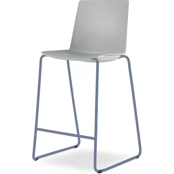 Jednací židle Barová židle SKY FRESH 060-Q-N15 (4-nohá kostra odstín holubí modrá RAL 5014, celoplastový korpus)