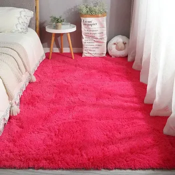 Koberec Hebký koberec k posteli 40x60 cm | koberec, dekorace - Dlouhá čistě červená , 40cmx60cm