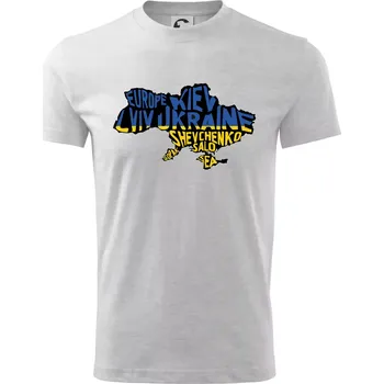 Chlapecké tričko Ukrajina - jména měst - Evropa - Tričko dětské bavlněné - 98 cm / 2 roky ( Světlešedý Melír )