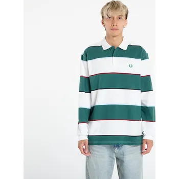 Tričko FRED PERRY Hw Jersey Striped Polo Shirt Snow White L