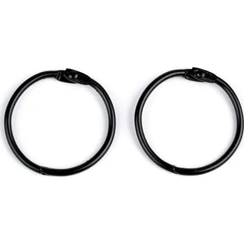 Umělecký papír Rozpojovací / knihařský kroužek Varianta: 4 (Ø34 mm) černý lak, Balení: 5 ks