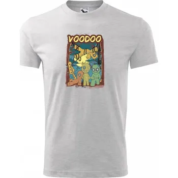 Chlapecké tričko Voodoo kapela - Tričko dětské bavlněné - 98 cm / 2 roky ( Světlešedý Melír )