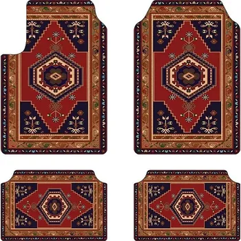 Koberec Boho koberec s retro vzorem do auta | podlahová rohož, měkký koberec - 8