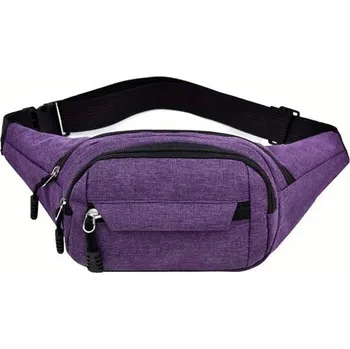 Ledvinka Voděodolná pánská sportovní ledvinka canvas | ledvinka taška - fialová