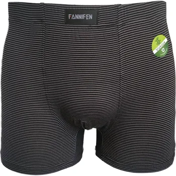 Boxerky FANNIFEN Pánské bambusové boxerky proužek M6723 Barva: šedá, Velikost: 3XL