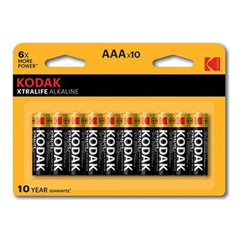 Článková baterie Baterie jednorázová alkalická, tužková, AAA, 1.5V, Kodak, blistr, 10-pack, KOD-LR3XTBL10, Alkaline XTRALIFE