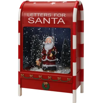 Poštovní schránka Home Styling Collection Poštovní schránka na dopisy od Ježíška s hudbou Červená