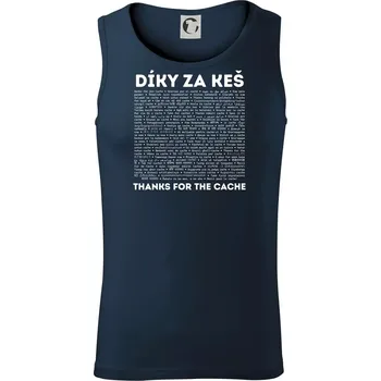 Díky za keš (v různých jazycích) - Tílko pánské Core - XL ( Námořní modrá (velmi tmavá - téměř černá) )
