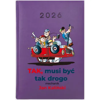 Kalendář Knihový kalendář 2026 A5 fialový