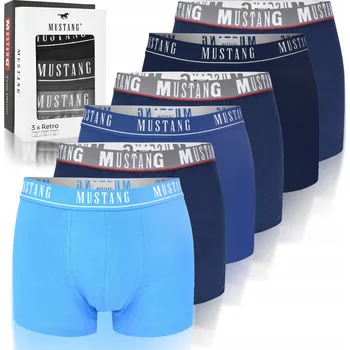 Boxerky Mustang Pánské boxerky bavlněné 6 kusů BM456 Velikost L