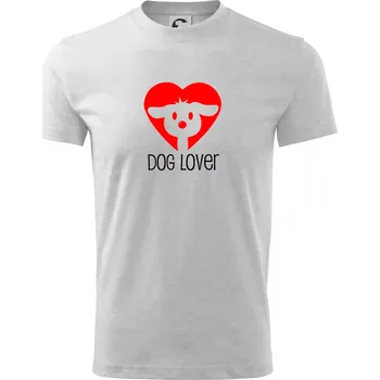 Dog Lover čumák - Tričko dětské bavlněné - 98 cm / 2 roky ( Světlešedý Melír )