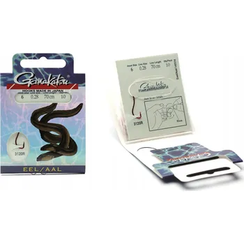 Háčky s návazcem, s protihrotem Gamakatsu Eel LS-3120R 10 ks