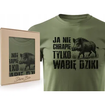 Dárek pro chlapa khaki tričko v krabičce NECHRÁPU, JEN PŘITAHUJI DIVOKOU ZVÍŘATU