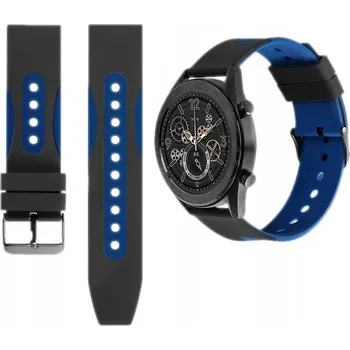 Příslušenství k chytrým hodinkám DVOUBAREVNÝ SILIKONOVÝ ŘEMÍNEK ŘEMÍNEK 22MM PRO HODINKY SAMSUNG AMAZFIT GARMIN