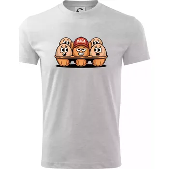 Chlapecké tričko Trumps Eggs - Tričko dětské bavlněné - 98 cm / 2 roky ( Světlešedý Melír )