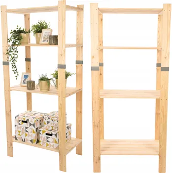 Dílenský regál Dřevěný regál Wamar-Sosenka 4 police 179x80x50 cm max. nosnost 100 kg