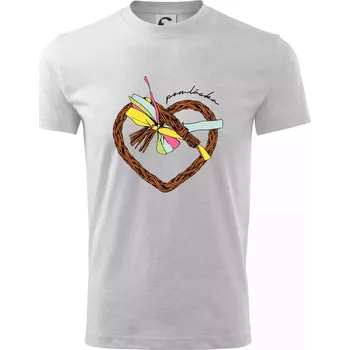 Pomláska barevně - Tričko dětské bavlněné - 98 cm / 2 roky ( Světlešedý Melír )