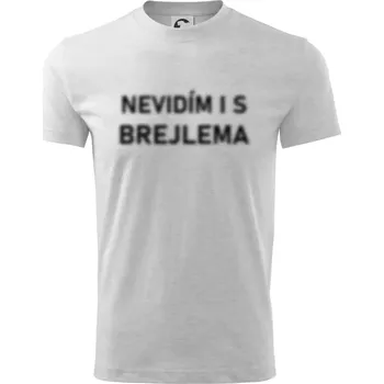 Chlapecké tričko Nevidím i s brejlema - Tričko dětské bavlněné - 98 cm / 2 roky ( Světlešedý Melír )