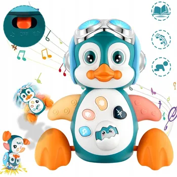 Hračka pro nejmenší HRAČKA TUČŇÁK PRO MIMINKA , HUDEBNÍ LED HRAČKA , PLEZÍCÍ HRAČKA