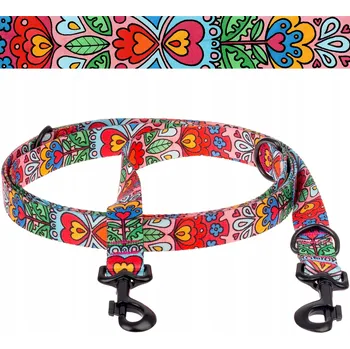 Vodítko pro psa VODÍTKO NASTAVITELNÉ PŘEPÍNACÍ 5 m pro Psa do 5 kg 15 mm uKory KVĚTINOVÝ VZOR