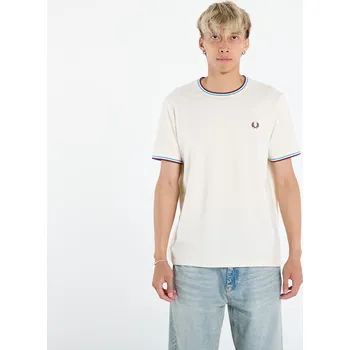 Pánské tričko Tričko FRED PERRY Twin Tipped T-Shirt Ecr/ Crtblu/ Oxblo S