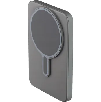 Powerbanka Indukční powerbanka Qualo s MagSafe, 5000 mAh, USB-C, tenká, šedá