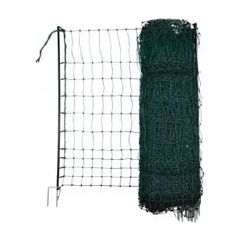 ELEKTRICKÁ OHRADNÍKOVÁ SÍŤ PRO SLEPICE, HUSY A KRŮTY 25M, VÝŠKA 106CM, ZELENÁ KERBL PREMIUM