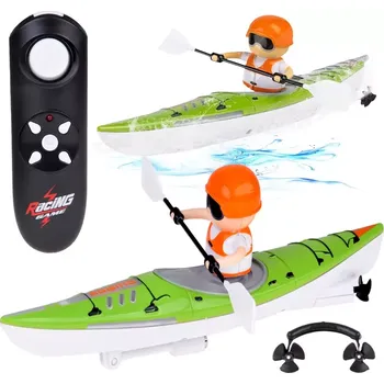 RC model podsvícený RC kajak s veslařem pro děti