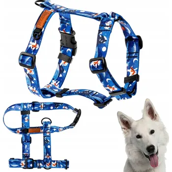 Postroj pro psa POHODLNÉ postroje GUARD pro středního psa beagle basenji M 20 mm Ukory MODRÉ