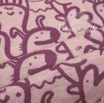 Merino Příšerky růžová a šeřík (E) (Hebké merino oboulic )