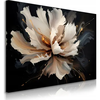 Obraz OBRAZ CANVAS DO OBÝVÁKU PŘÍRODA BÍLÁ KVĚTINA STYL GLAMOUR ABSTRAKCE 30x20