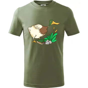 Geokačer s keškou - Tričko dětské bavlněné - 98 cm / 2 roky ( Khaki )