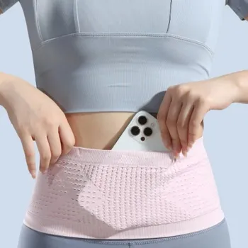 Ledvinka Běžecká elastická ledvinka na mobil | běžecká ledvinka, sportovní pás - Růžový , L