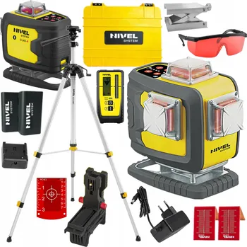 Měřící laser Nivel System CL4D-R Červený křížový laser sada