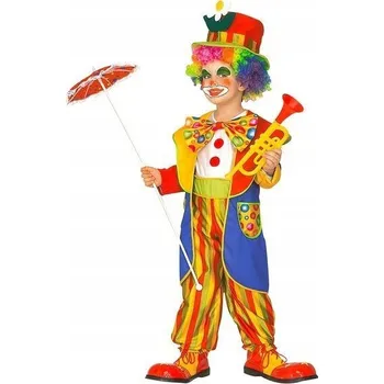 Karnevalový kostým KOSTÝM KLAUNA BAREVNÝ KLAUN CLOWN 116