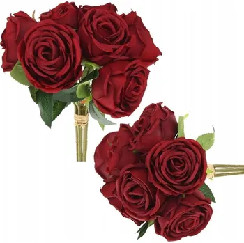 umělá květina Umělé Květy Růže 7 kusů Hotová Kytice Růží kompozice do vázy