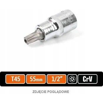 Klíč Nástrčný klíč 1/2" s bitem TORX 55 mm/T45 (s otvorem) / TEGER