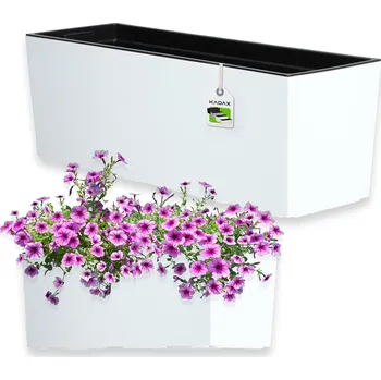 Květináč Květináč plast bílý Kadax 56 cm x 19 cm x 19 cm