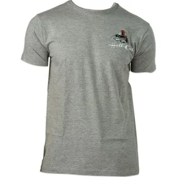 Rybářské oblečení Tričko Hell-Cat Style Šedé Velikost L