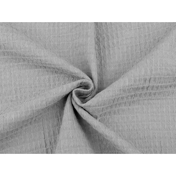 Bavlněná vaflovina METRÁŽ - 6 (8) šedá světlá