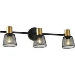 Nástěnné osvětlení LUXERA 75472 3xE14 40 W černé zlaté