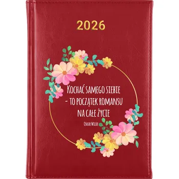 Diář Knižní kalendář 2026 A5 červený