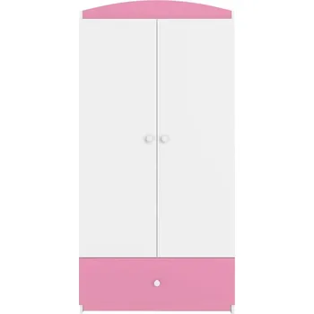 Dětská skříň Ourbaby šatní skříň - růžovo-bílá