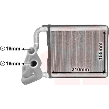 Výměník tepla Výměník tepla, vnitřní vytápění VAN WEZEL 83016701