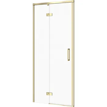 Sprchové dveře Cersanit Larga sprchové dveře 80 cm sklopné zlatá matný/průhledné sklo S164-065