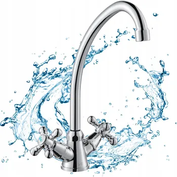 Vodovodní baterie Kuchyňská baterie stojánková DIAMOND Retro stříbrná