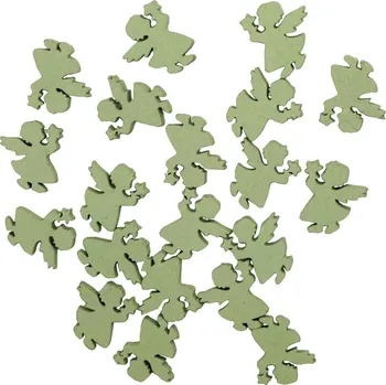 Vánoční dekorace Dekorace dřevěná závěsní andělé mint 20 ks 3001920